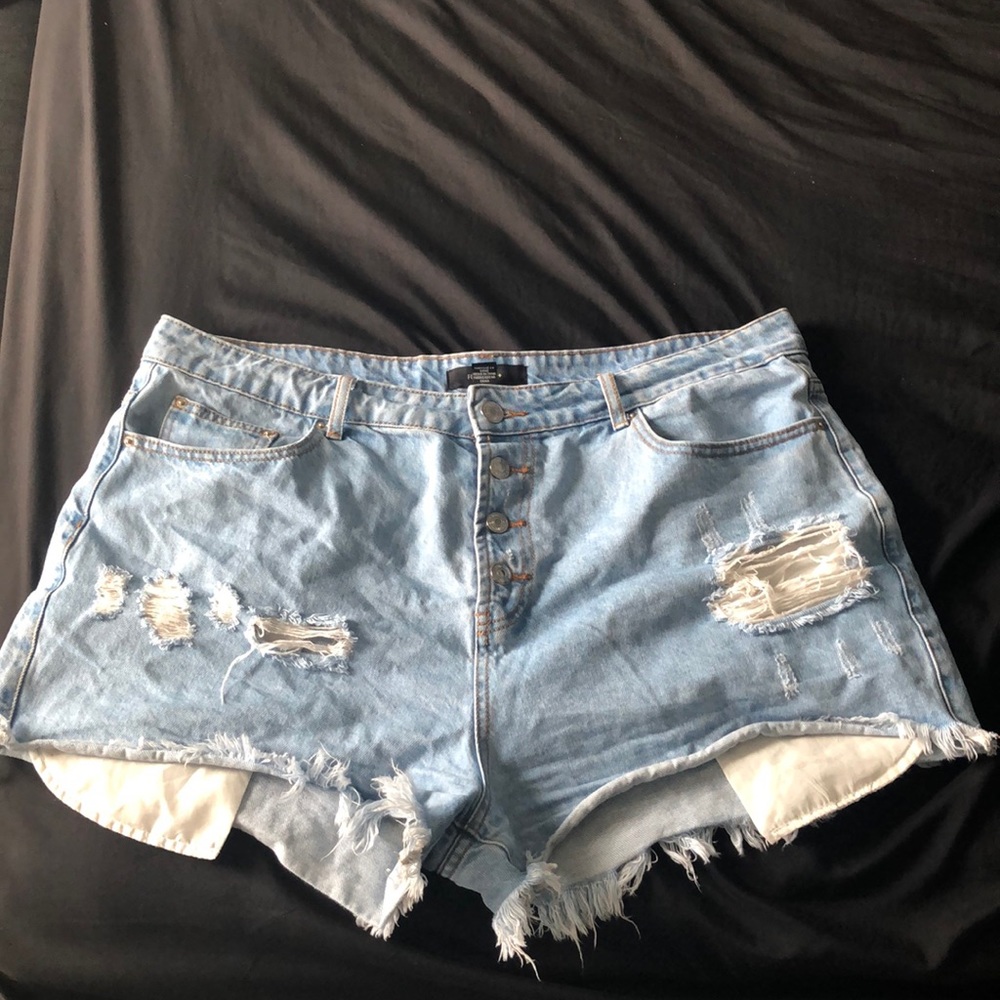 Plus Size Denim Shorts